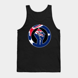 Black Lives Matter Fist Circled Flag Australia Tank Top